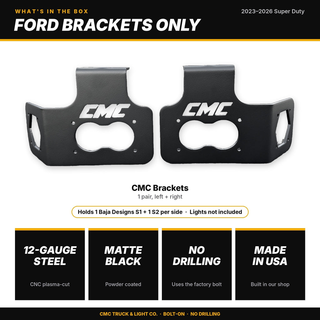 What's in the box: 2023+ Super Duty Brackets Only