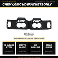 What's in the box: Chevy/GMC 2020-2026 2500/3500 HD Brackets Only