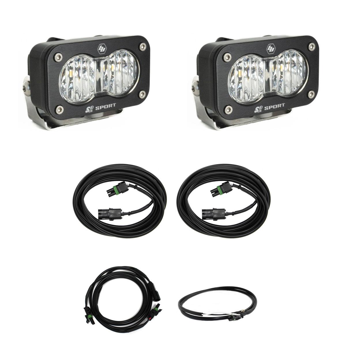 Baja Designs S2 Sport Black LED Pod Pair – Wide Cornering