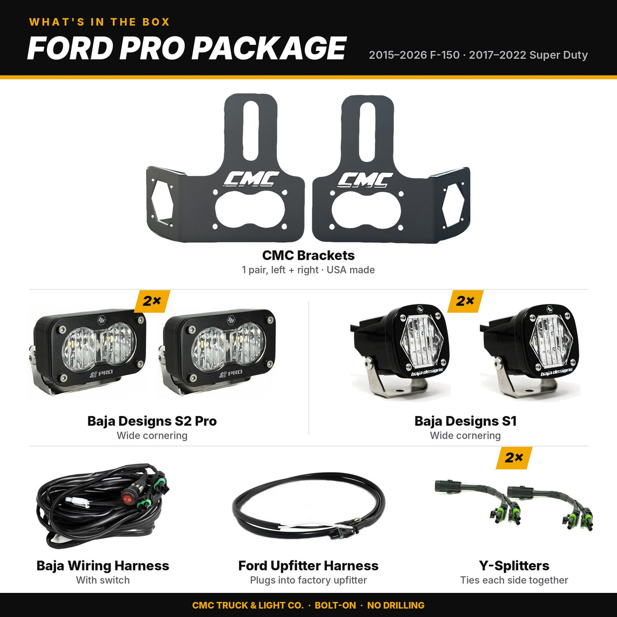 Ford 15-26 F-150 & 17-22 Super Duty Pro Package