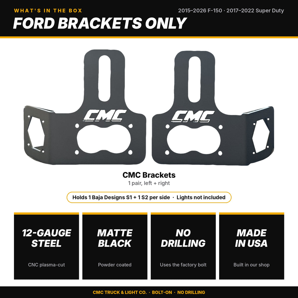 Ford 15-26 F-150 & 17-22 Super Duty Brackets Only